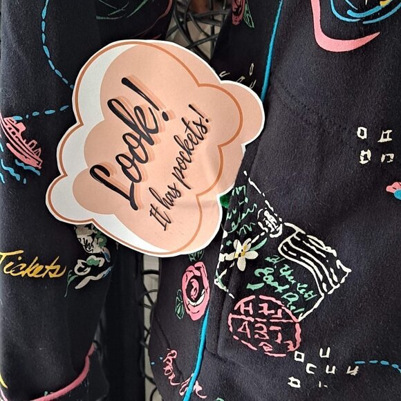 Koret Size Medium 80s Vintage Black Vacation/Travel Zip Jacket Pockets EUC - Picture 4 of 8